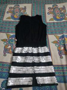 Sparkly Black &amp; Silver Party Dress