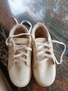 White Casual Sneakers with Cute Graphics