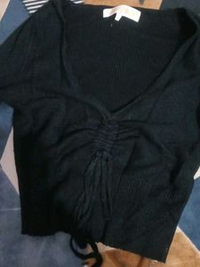 Combo of Two Crop Black Tops