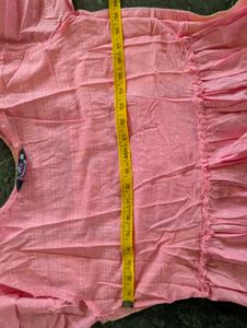 Pink &amp; Yellow Embroidered Kurta