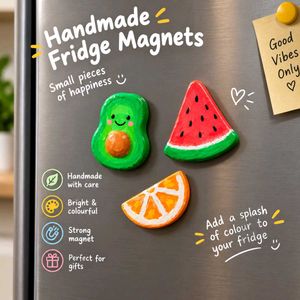 Handmade Fridge Magnets - Cute Fruit Set (3 pieces