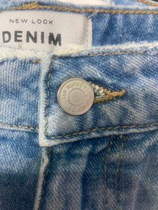 Embroidered Denim Shorts