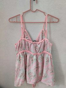 Pink Floral Cami Top