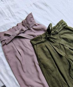 Belted Wide-Leg Pants