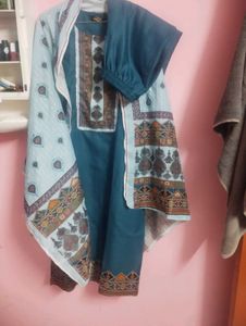 Teal Kurta Set with Dupatta