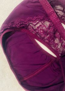 Women's Purple Lace Briefs