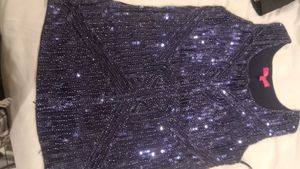 Sparkly Navy Blue Sequin Top