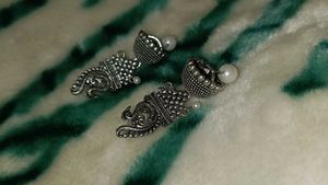 Oxidized Jhumka Earrings