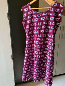 Stylish Maroon Printed frock