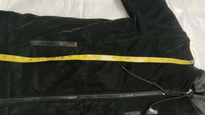 Black Hooded suede Jacket