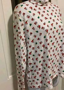 Festive Santa &amp; Tree Turtleneck Top