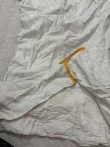 White &amp; Yellow Checkered Kurta