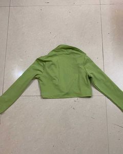 Green Crop Blazer