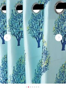 Cortina Turquoise Blue Set Curtain New With Tag