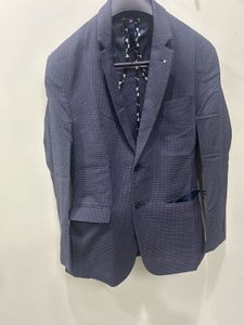 Men's Navy Textured Blazer