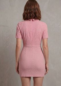 Chic Pink Textured Dress