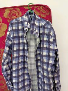U.S POLO Men's Blue Checkered Casual Shirt XXL