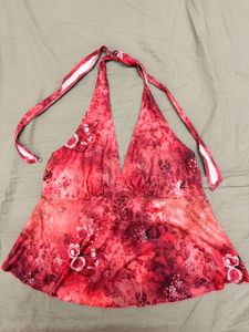 Floral Halterneck Tank Top