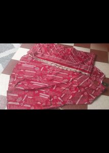New Stunning Red Bandhani Print Anarkali Suit set