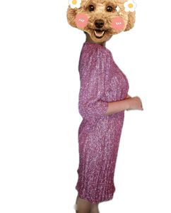 Sparkly Pink Midi Dress