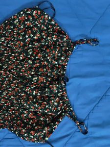 Floral Smocked Crop Top