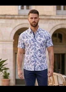 48 size New Men's Floral Print Shirt