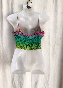 I. Vibrant Leopard Print Crop Top