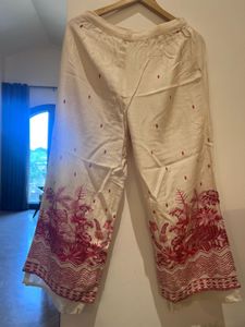 Cream &amp; Red Floral Co-ord set - SAUNDH