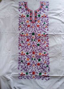 Embroidered White Dress suit Fabric