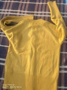 Madame Mustard Yellow Knit Zip-Up Cardigan