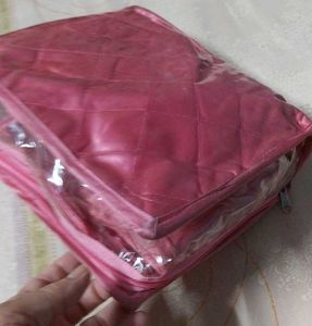 Quilted Pink Travel makeup kit Pouch