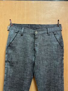 Ankle Length Formal Grey Pants for Men