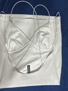 HnM White Spaghetti Strap Mini Dress