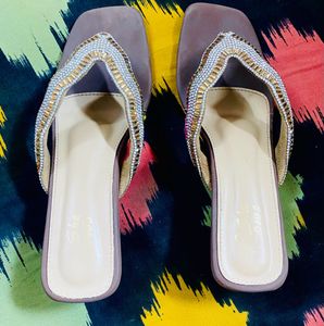 Stylish Embellished Wedge Heels