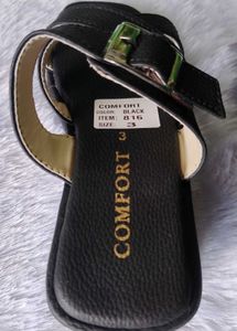 Stylish Black Wedge Sandals