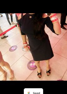 Elegant Party Blue Dress With Off Shoulder Design
