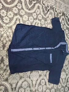 Men's Navy Blue Short Sleeve Shirt