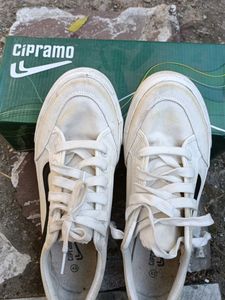 Full White Sports Shoes