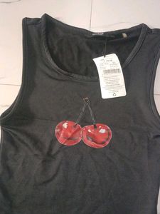 Cute Cherry Print Tank Top