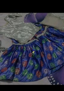 Girls Blue Floral garara set