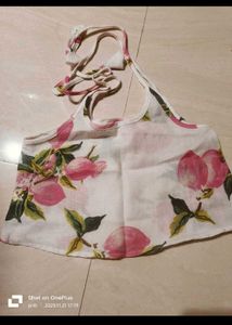 Cute Floral Print Top and Tulle Skirt Set