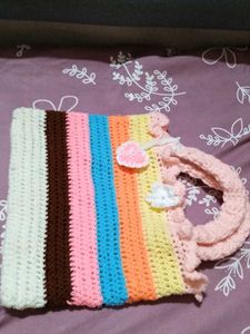 Handmade Crochet Rainbow Bag
