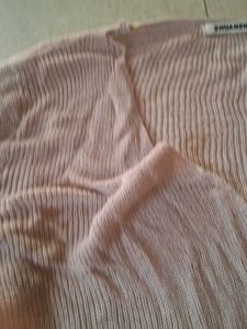 White and Cream Ribbed Knit Cardigan