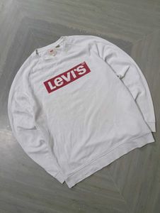 Levi's White Sweatshirt Size - L