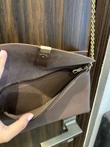 Chic Mauve Crossbody Bag with Gold Chain