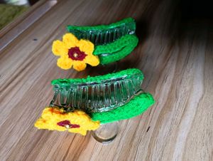 Handmade Crochet Flower Hair Clips