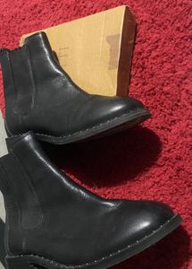 M&amp;S Black Leather Ankle Boots