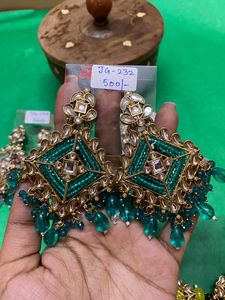 Black Stone Statement Earrings