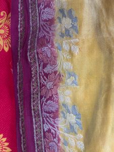 Vibrant Yellow Silk Saree with Rich Border