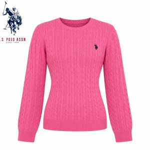 U.S. Polo Assn. Pink Cable Knit Sweater